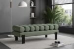 Akeela Linen Textured Fabric Upholstered Bench - Image 2
