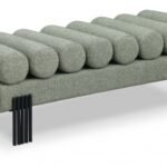 Akeela Linen Textured Fabric Upholstered Bench