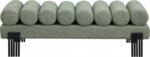 Akeela Linen Textured Fabric Upholstered Bench - Image 3