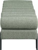 Akeela Linen Textured Fabric Upholstered Bench - Image 4