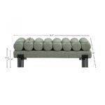 Akeela Linen Textured Fabric Upholstered Bench - Image 7