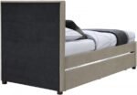 Hudson Vegan Leather Upholstered Twin Trundle Bed - Image 5
