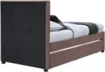 Hudson Vegan Leather Upholstered Twin Trundle Bed - Image 5