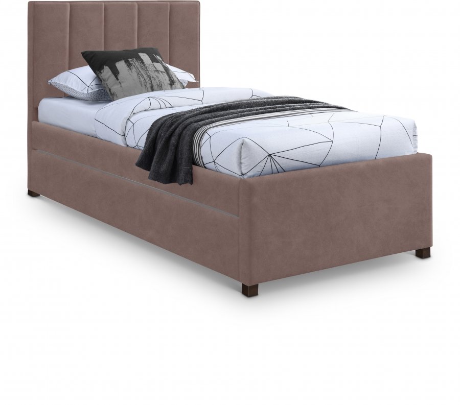 27653.jpg Hudson Vegan Leather Upholstered Twin Trundle Bed - Image 1