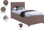 Hudson Vegan Leather Upholstered Twin Trundle Bed - Image 10