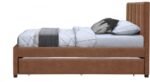 Hudson Vegan Leather Upholstered Twin Trundle Bed - Image 4
