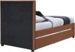Hudson Vegan Leather Upholstered Twin Trundle Bed - Image 5