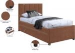 Hudson Vegan Leather Upholstered Twin Trundle Bed - Image 10