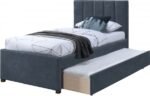 Hudson Vegan Leather Upholstered Twin Trundle Bed - Image 6