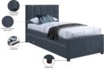 Hudson Vegan Leather Upholstered Twin Trundle Bed - Image 9