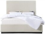 Alfie Linen Textured Fabric Upholstered Bed - Image 3