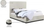 Alfie Linen Textured Fabric Upholstered Bed - Image 9