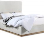 Alfie Linen Textured Fabric Upholstered Bed