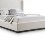 Flynn Linen Textured Fabric Upholstered Bed