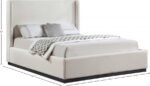 Flynn Linen Textured Fabric Upholstered Bed - Image 8