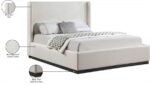 Flynn Linen Textured Fabric Upholstered Bed - Image 9