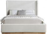 Flynn Linen Textured Fabric Upholstered Bed - Image 3