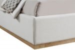 Flynn Linen Textured Fabric Upholstered Bed - Image 6