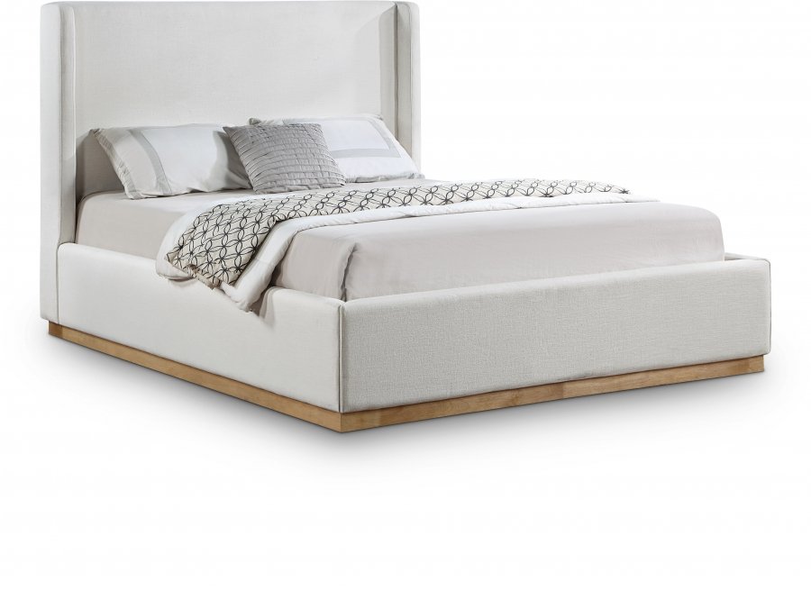 27692.jpg Flynn Linen Textured Fabric Upholstered Bed - Image 1