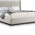 Logan Linen Textured Fabric Upholstered Bed