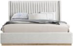 Logan Linen Textured Fabric Upholstered Bed - Image 3