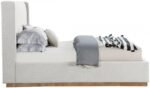Logan Linen Textured Fabric Upholstered Bed - Image 4
