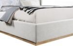 Logan Linen Textured Fabric Upholstered Bed - Image 6