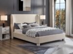 Penny Linen Textured Fabric Upholstered Bed - Image 2