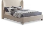 Penny Linen Textured Fabric Upholstered Bed