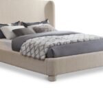 Penny Linen Textured Fabric Upholstered Bed
