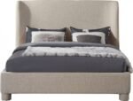 Penny Linen Textured Fabric Upholstered Bed - Image 3