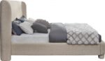 Penny Linen Textured Fabric Upholstered Bed - Image 4