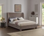 Penny Linen Textured Fabric Upholstered Bed - Image 2