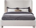 Penny Linen Textured Fabric Upholstered Bed - Image 3