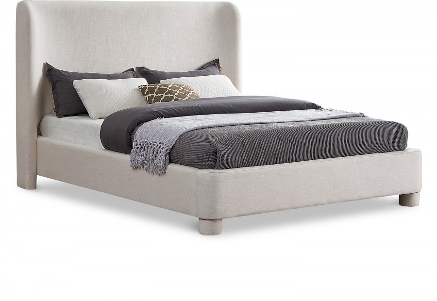 27804.jpg Penny Linen Textured Fabric Upholstered Bed - Image 1