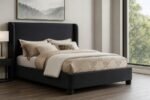 Penny Chenille Fabric Upholstered Bed - Image 2