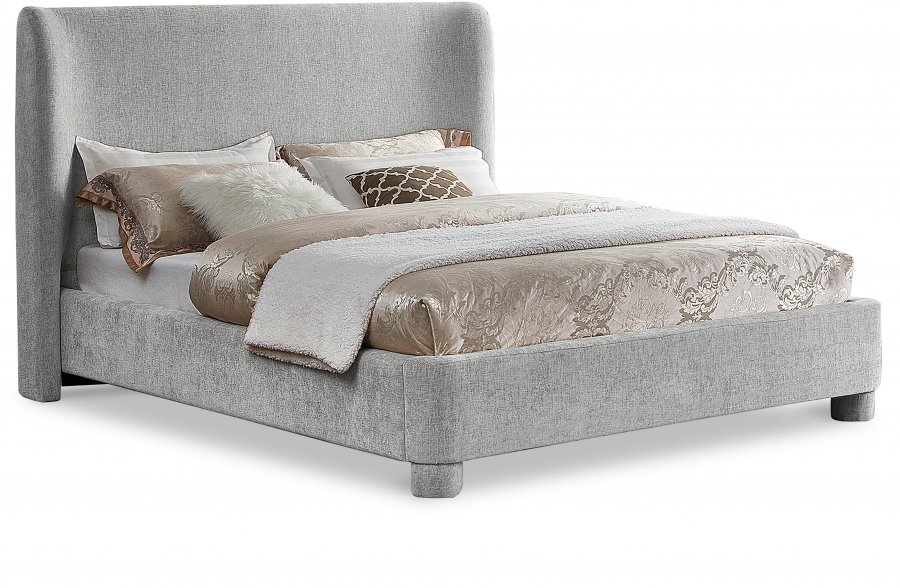 27844.jpg Penny Chenille Fabric Upholstered Bed - Image 1
