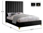 Via Velvet Upholstered Bed - Image 6