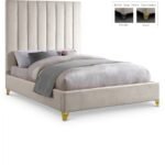 Via Velvet Upholstered Bed