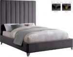 Via Velvet Upholstered Bed - Image 2