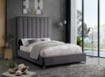 Via Velvet Upholstered Bed - Image 3