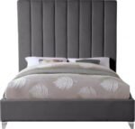 Via Velvet Upholstered Bed - Image 4