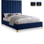 Via Velvet Upholstered Bed