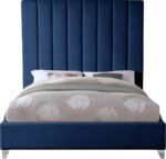 Via Velvet Upholstered Bed - Image 4