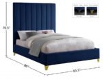 Via Velvet Upholstered Bed - Image 6