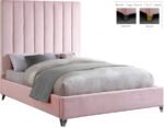 Via Velvet Upholstered Bed - Image 2