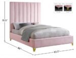Via Velvet Upholstered Bed - Image 6