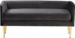 Audrey Velvet Upholstered Bench - Image 3