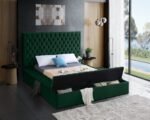 Bliss Velvet Upholstered Bed - Image 4