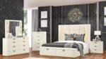 LA PIERRE KING 5 PC BEDROOM SET IN CREAM - Image 2